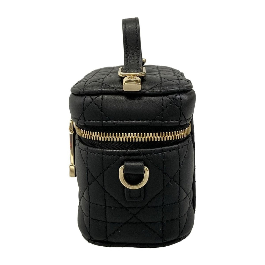 Dior Vanity Cannage Stitch Black Mini Bag Leather — view 4