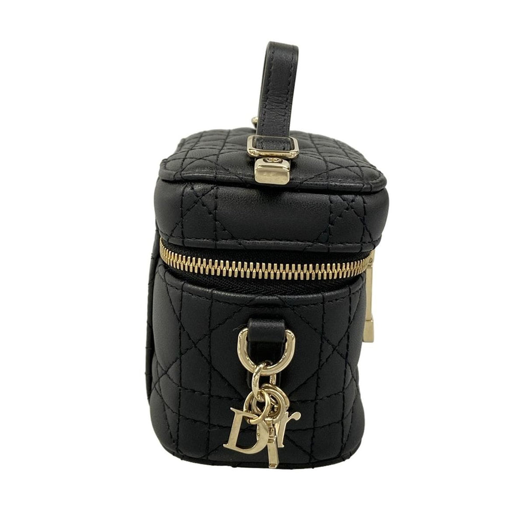 Dior Vanity Cannage Stitch Black Mini Bag Leather — view 2