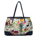 Gucci Tote Bag Flora Light Blue Navy Multi in Japan Leather