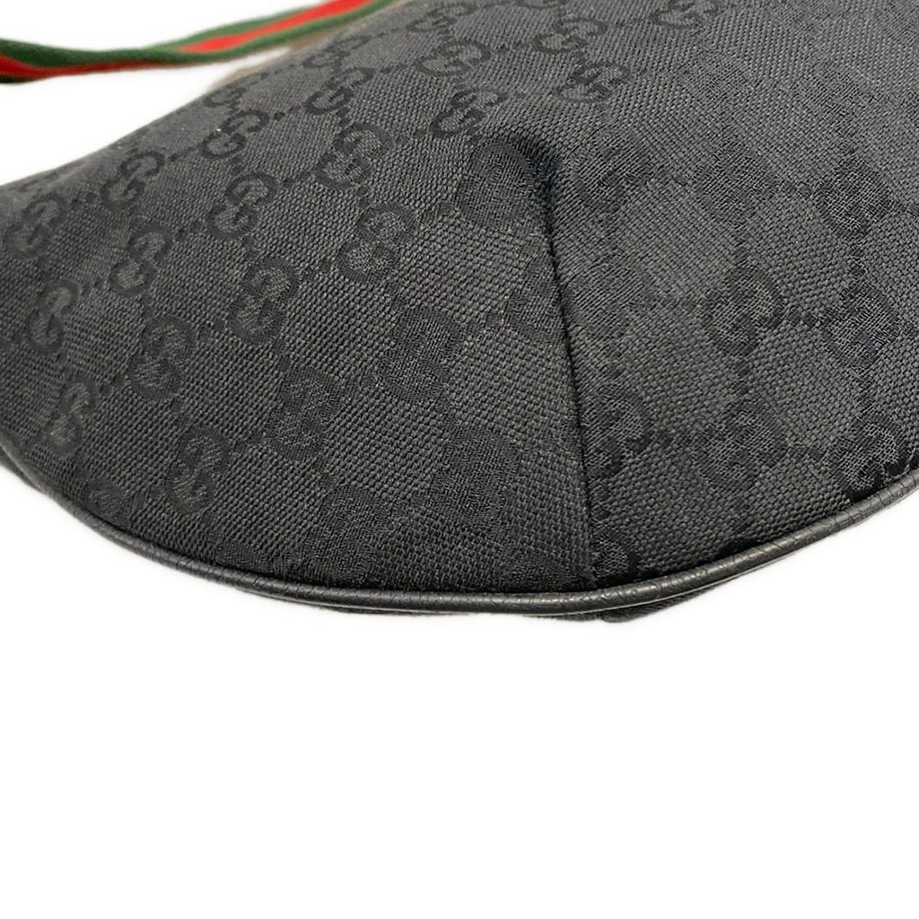 Gucci Shoulder Bag GG Pattern Sherry Black Green Red Leather — view 6
