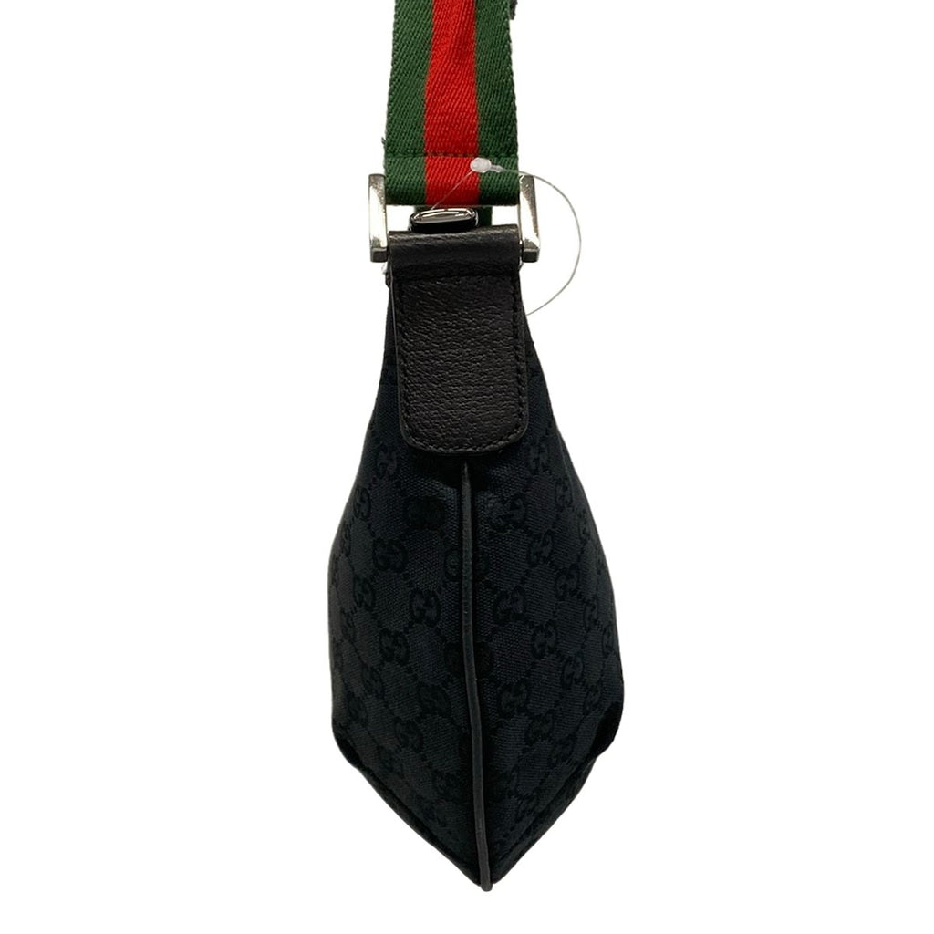 Gucci Shoulder Bag GG Pattern Sherry Black Green Red Leather — view 4