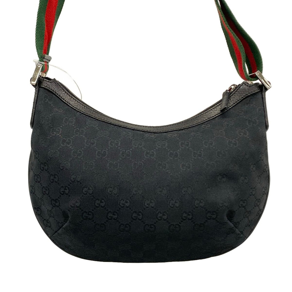 Gucci Shoulder Bag GG Pattern Sherry Black Green Red Leather — view 3
