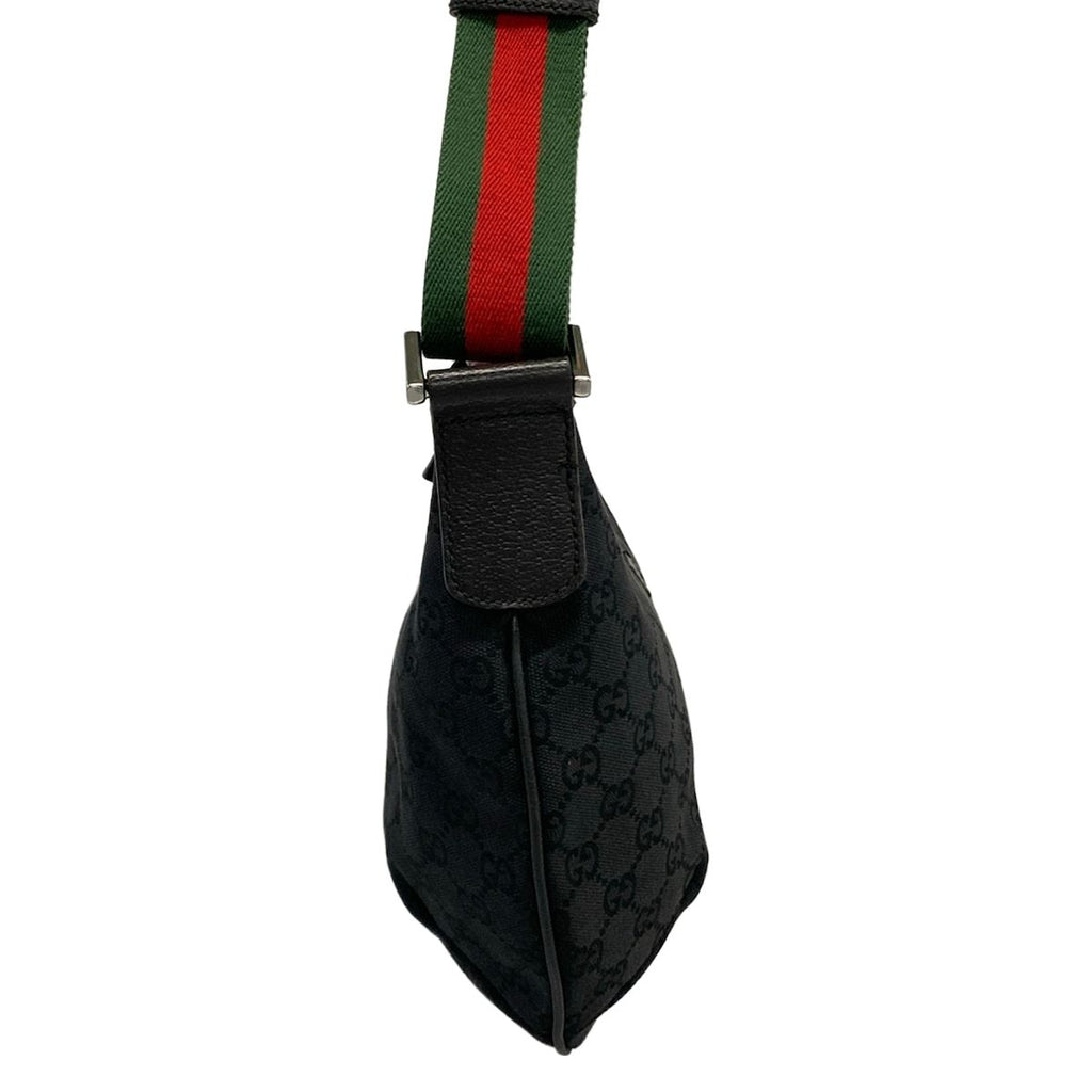Gucci Shoulder Bag GG Pattern Sherry Black Green Red Leather — view 2