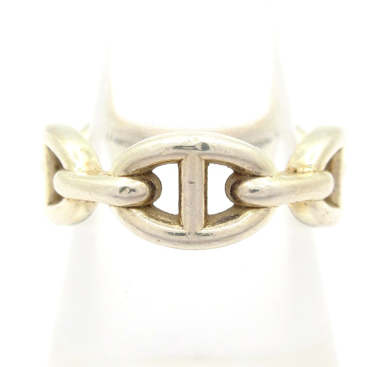 Hermes Ring 54 Chaine D'ancre Enchainee PM Silver