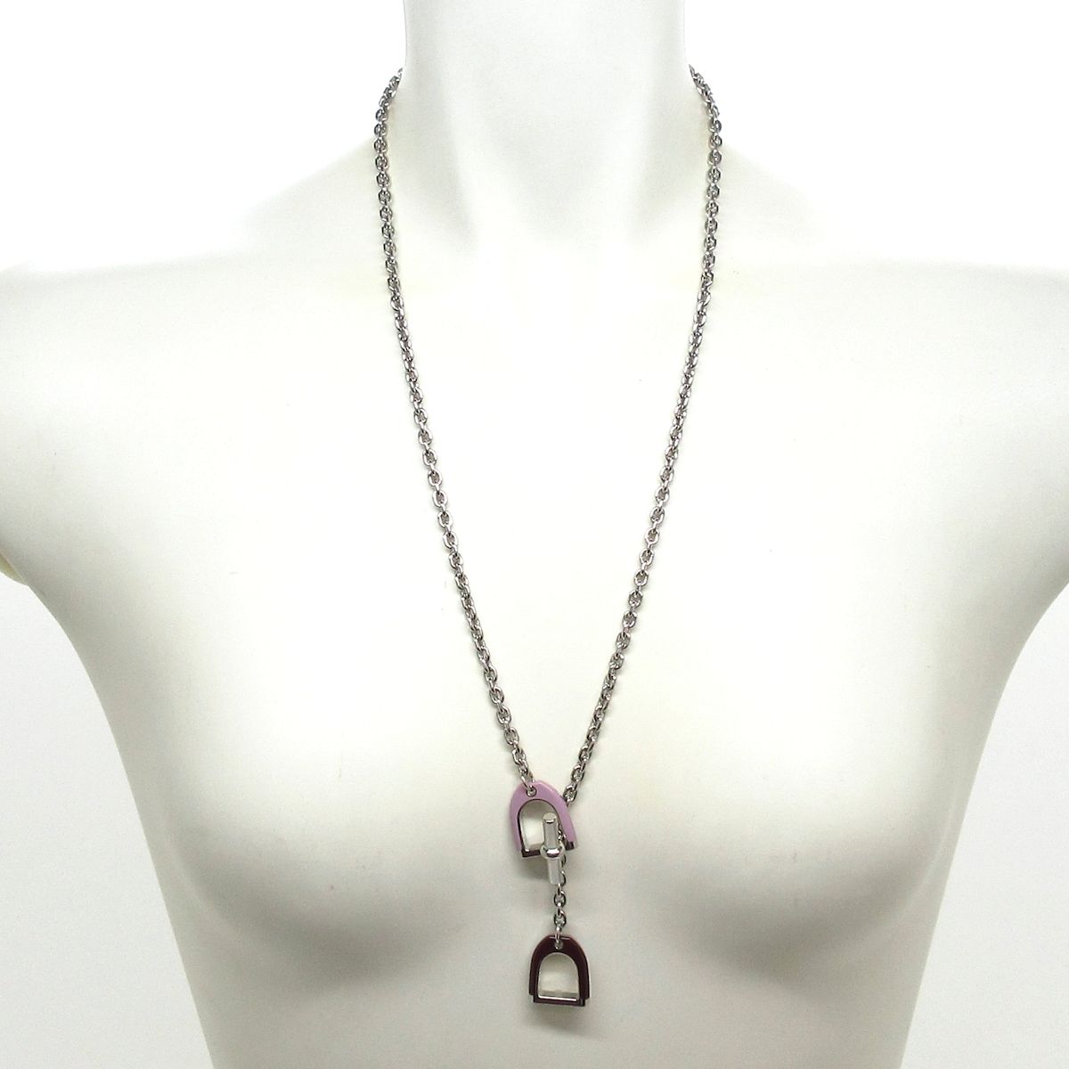 Hermes Necklace Etrier Glycine Bordeaux — view 2