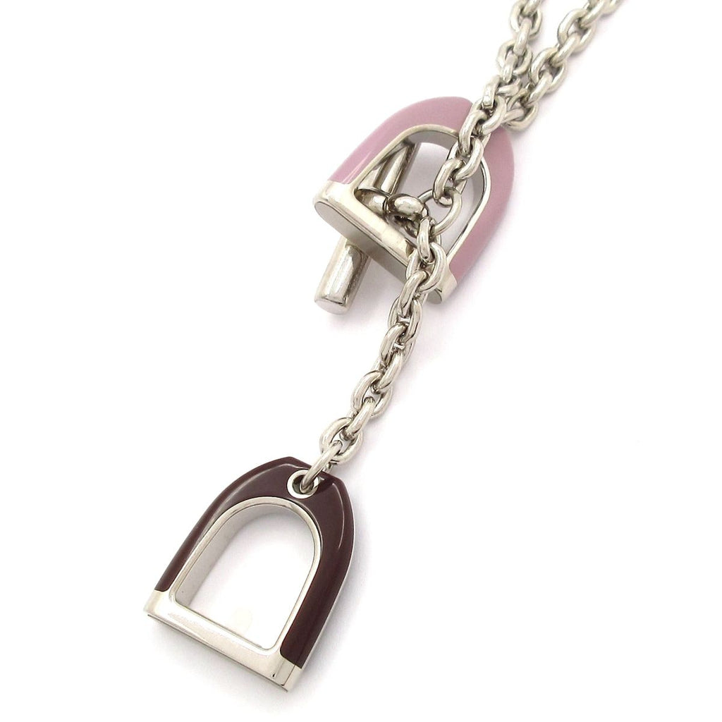 Hermes Necklace Etrier Glycine Bordeaux — view 3