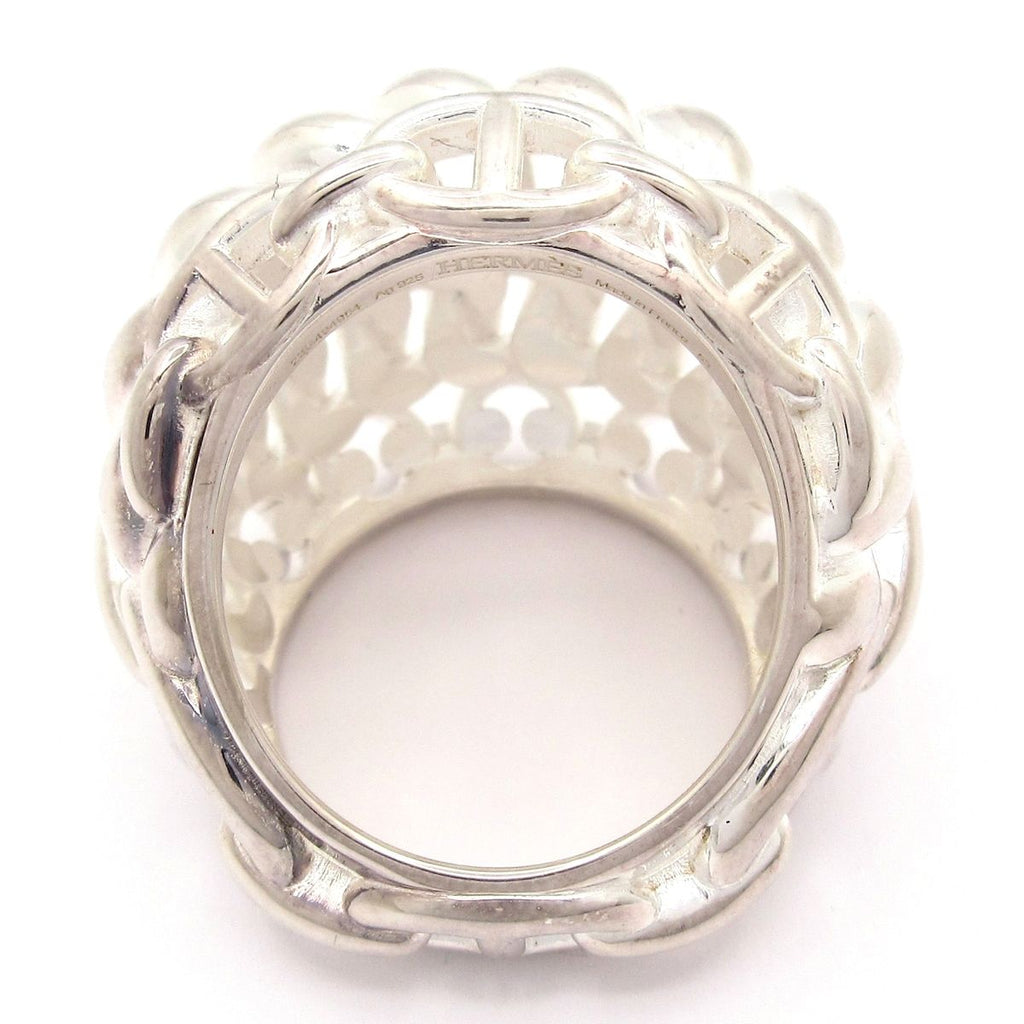 Hermes Ring 53 Chaine D'ancre Multi Chain TGM Silver — view 4