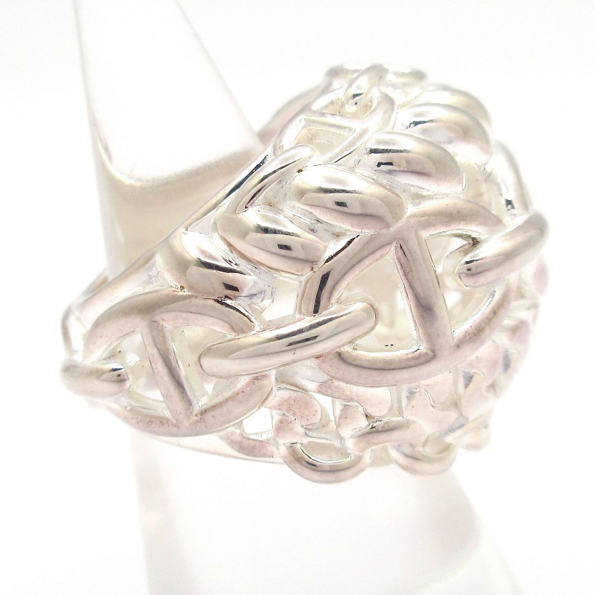 Hermes Ring 53 Chaine D'ancre Multi Chain TGM Silver — view 2