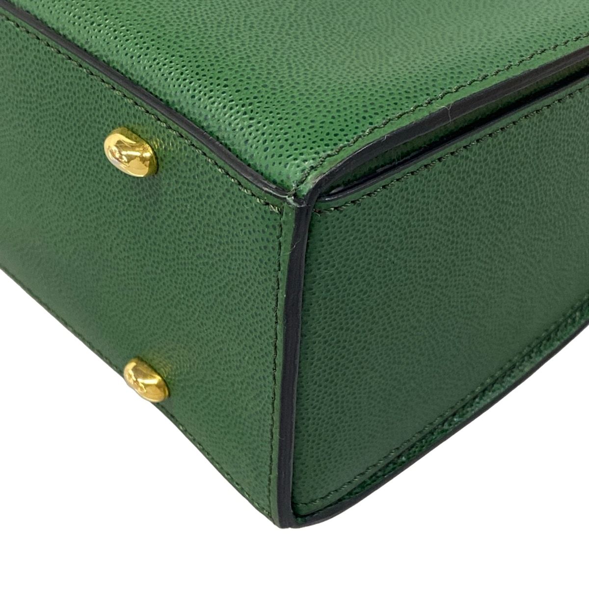 Celine Handbag Green Gold Flap Leather — view 6