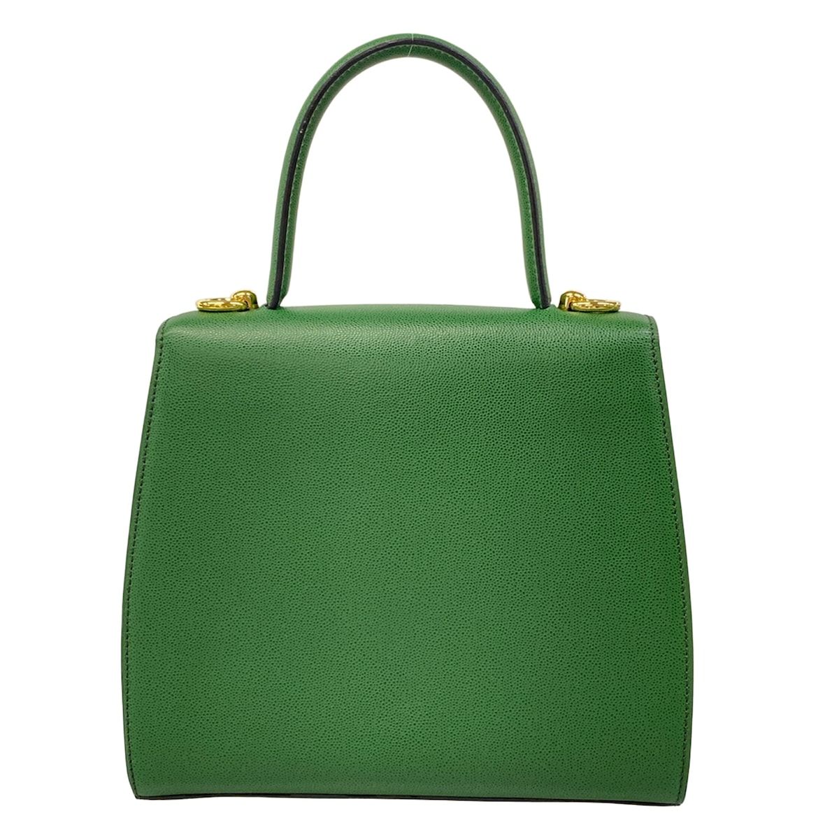 Celine Handbag Green Gold Flap Leather — view 3