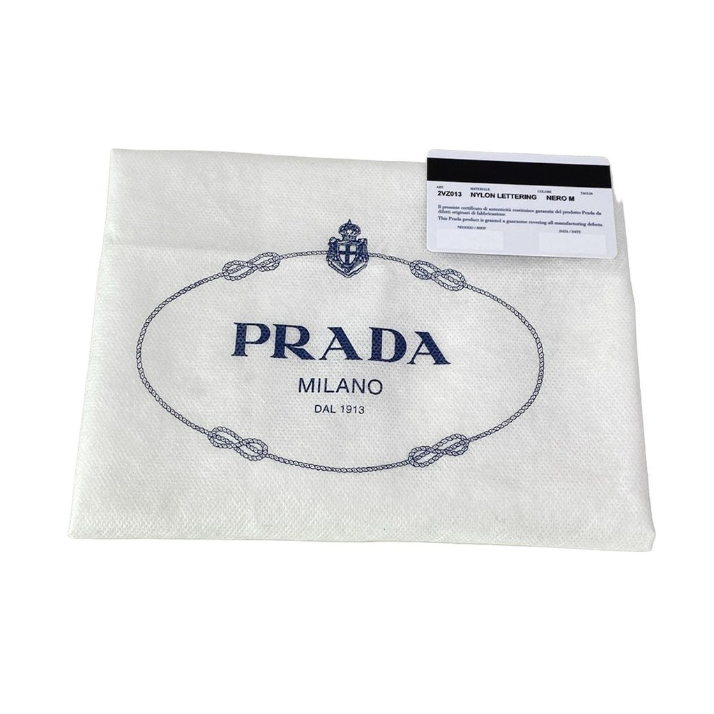 Prada Shoulder Bag Black Navy Multi Leather — view 8