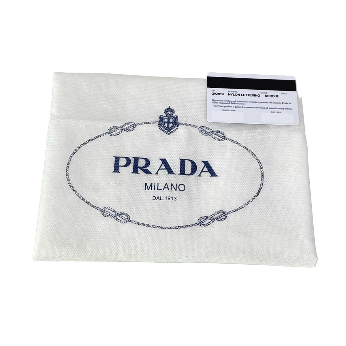 Prada Shoulder Bag Black Navy Multi Leather — view 8