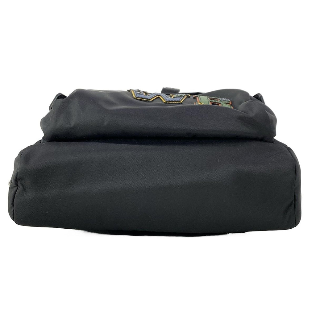 Prada Shoulder Bag Black Navy Multi Leather — view 5