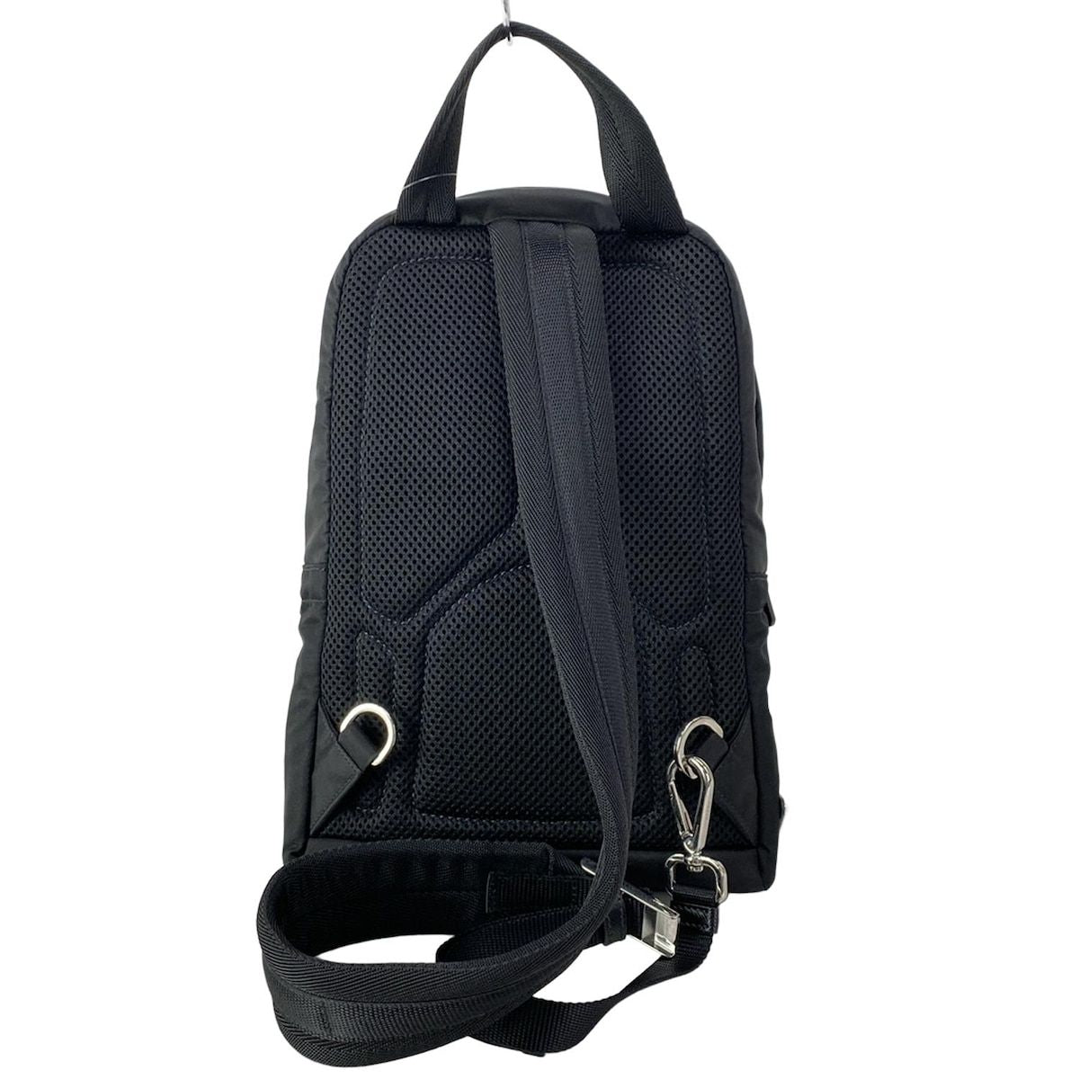 Prada Shoulder Bag Black Navy Multi Leather — view 3