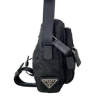 Prada Shoulder Bag Black Navy Multi Leather — view 2