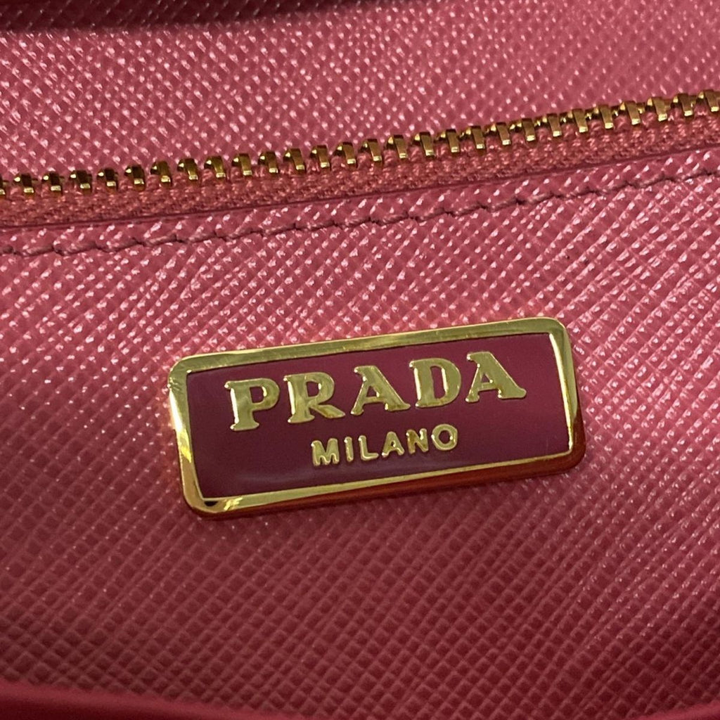 Prada Wallet Pink on Chain Ribbon Leather Shoulder Bag — view 6