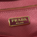 Prada Wallet Pink on Chain Ribbon Leather Shoulder Bag — view 6