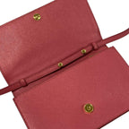 Prada Wallet Pink on Chain Ribbon Leather Shoulder Bag — view 3