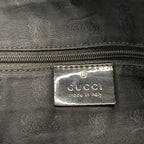 Gucci Tote Bag GG Pattern Dark Brown Beige Black Leather — view 8