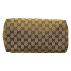 Gucci Tote Bag GG Pattern Dark Brown Beige Black Leather — view 5