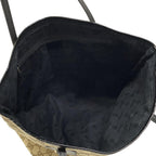 Gucci Tote Bag GG Pattern Dark Brown Beige Black Leather — view 7