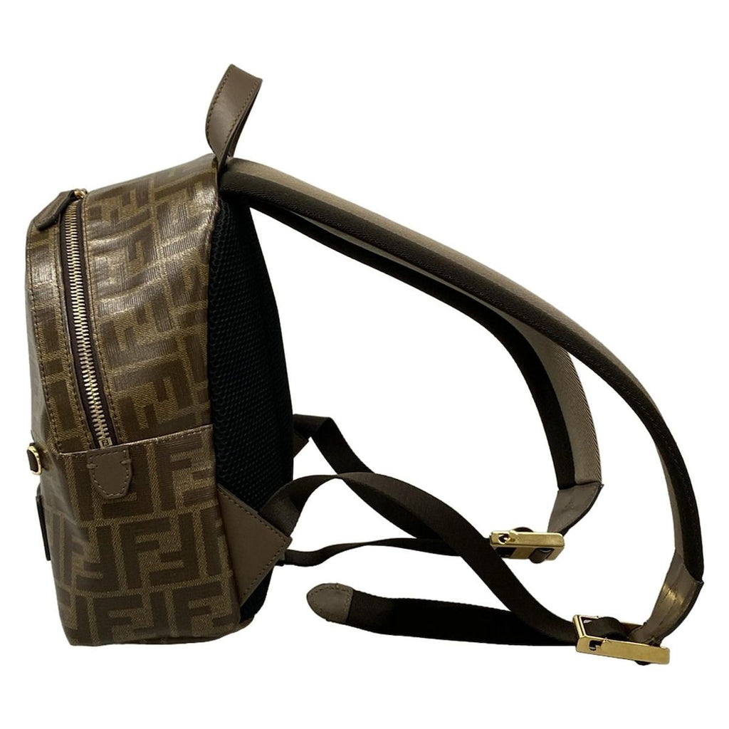 Fendi Backpack Mania Zucca Pattern Dark Brown Navy Multi Fila Collaboration — view 4