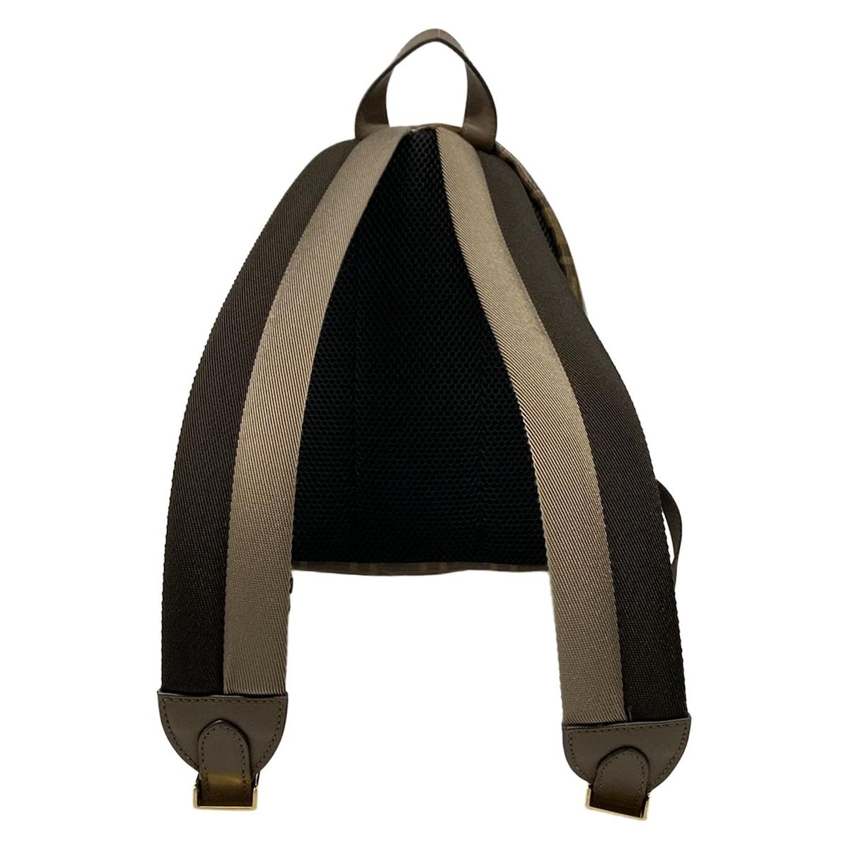 Fendi Backpack Mania Zucca Pattern Dark Brown Navy Multi Fila Collaboration — view 3