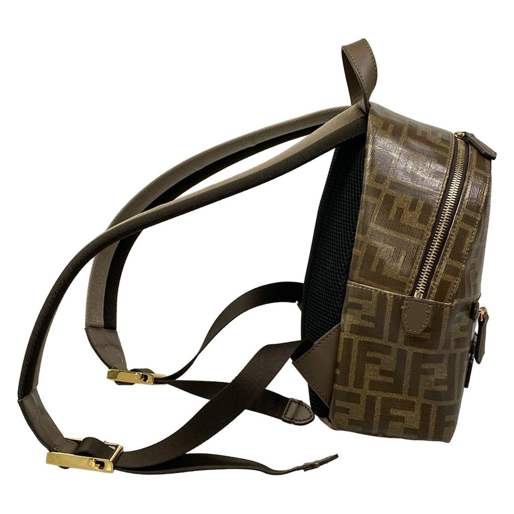 Fendi Backpack Mania Zucca Pattern Dark Brown Navy Multi Fila Collaboration — view 2