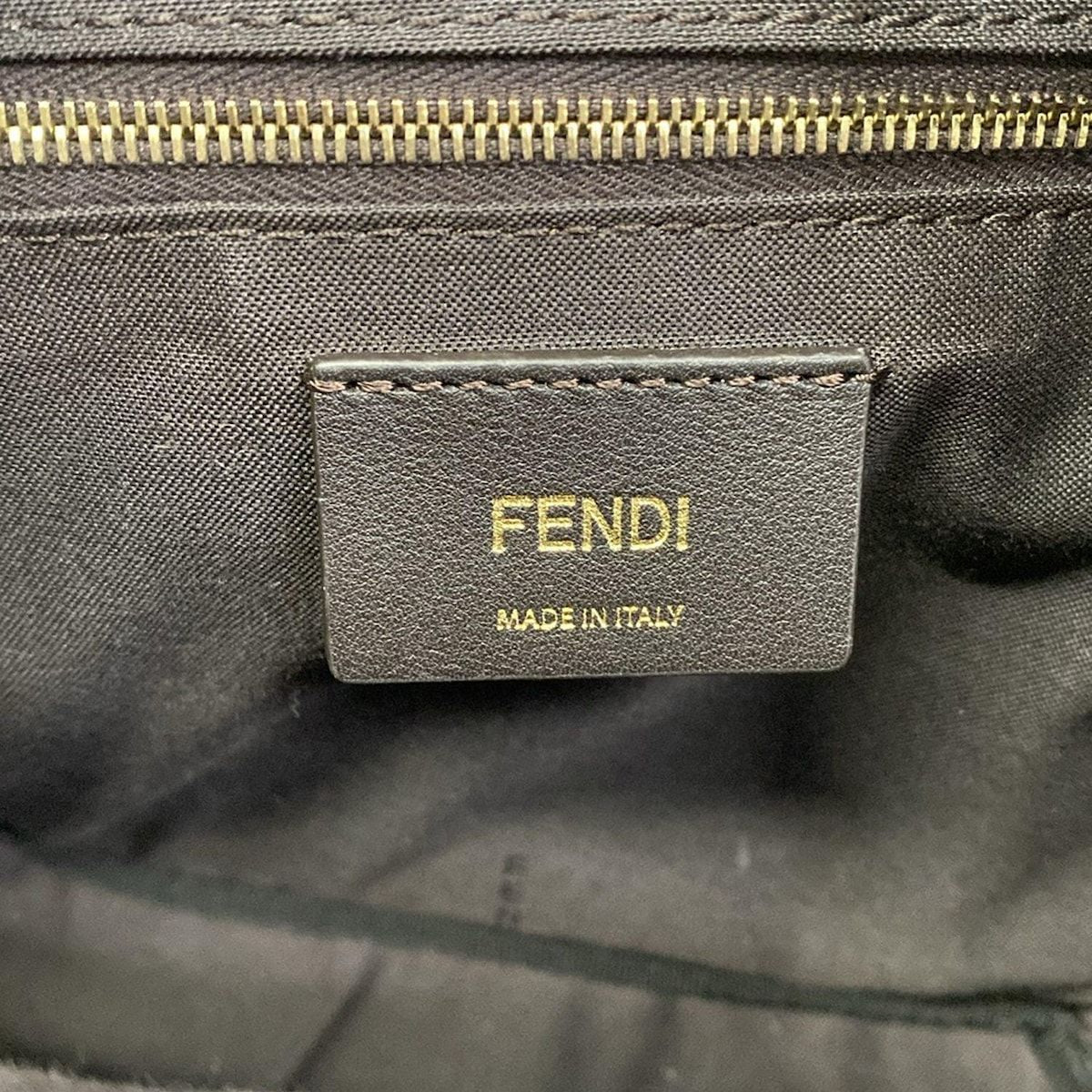 Fendi Backpack Mania Zucca Pattern Dark Brown Navy Multi Fila Collaboration — view 8