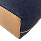 Loewe Tote Bag Love Anagram Small Navy Brown White 2-Way Wool — view 6
