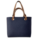 Loewe Tote Bag Love Anagram Small Navy Brown White 2-Way Wool — view 3