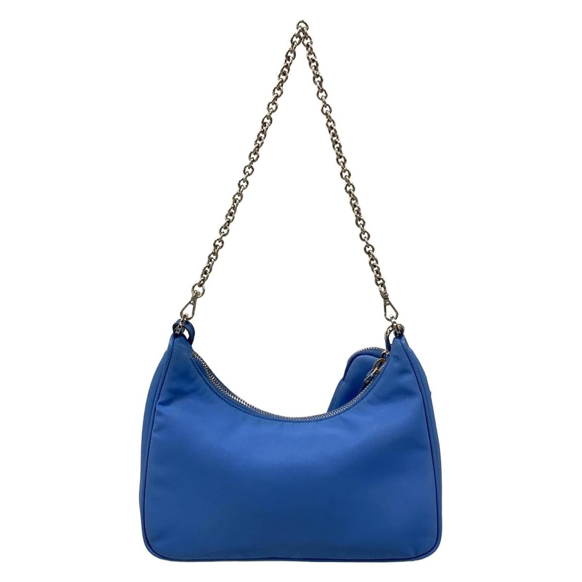 Prada Shoulder Bag Blue Chain — view 3