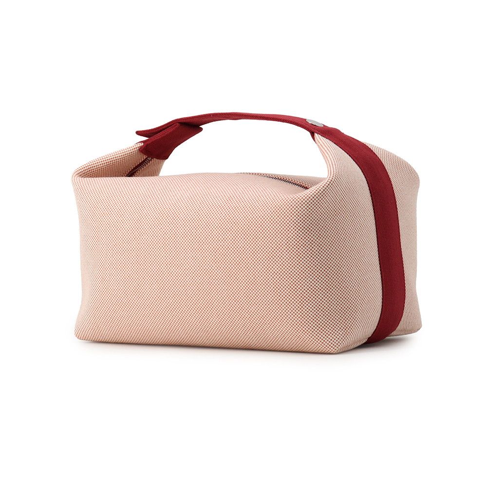 Hermes Handbag Bride-a-Brac GM Cabriole Terracotta Silver Canvas Pouch — view 2