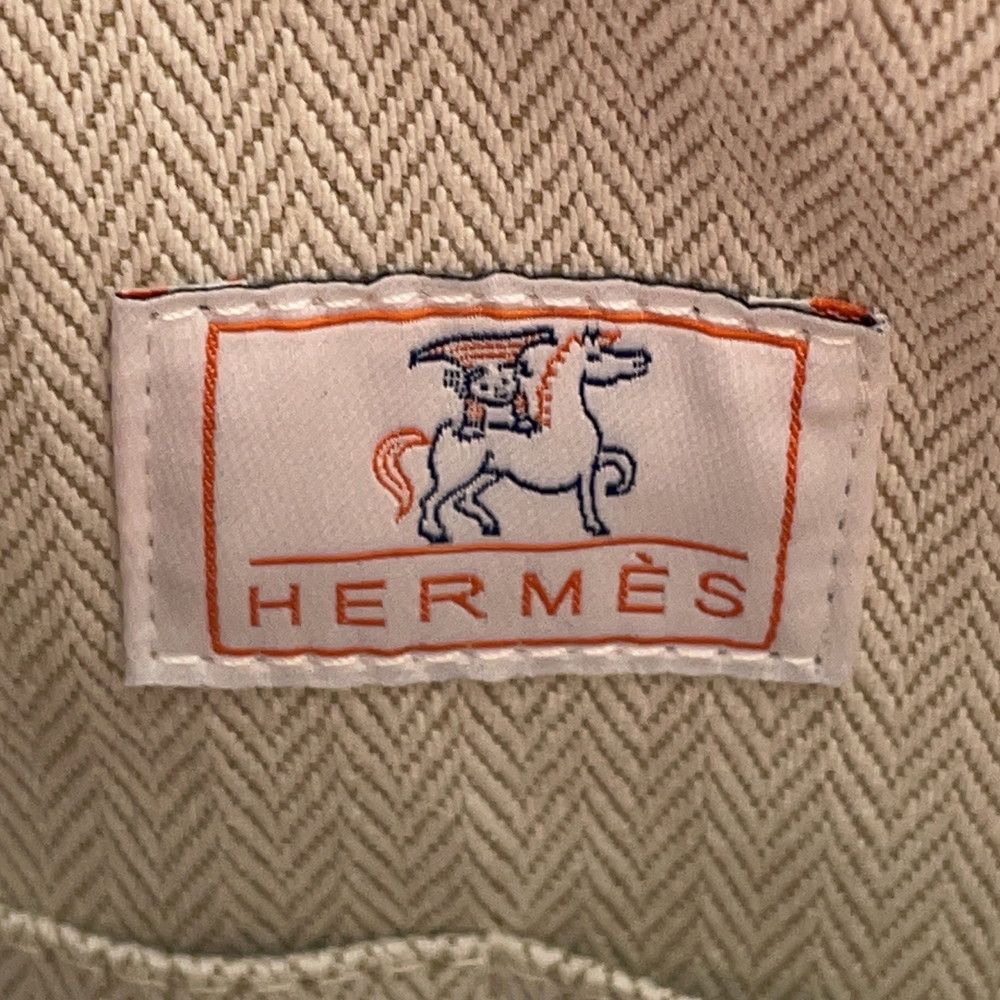 Hermes Handbag Bride-a-Brac GM Cabriole Terracotta Silver Canvas Pouch — view 7