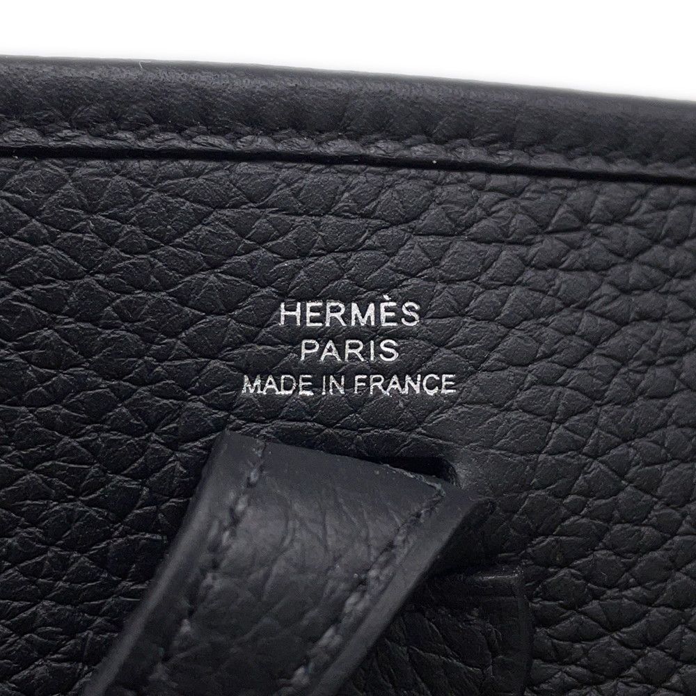 Hermes Shoulder Bag Evelyne TPM 111 Amazon Black Silver Taurillon Clemence — view 5