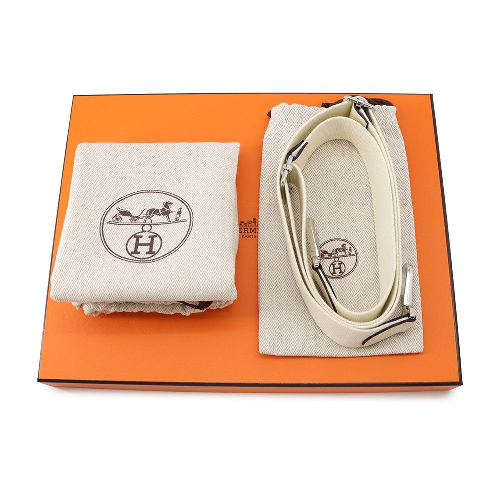 Hermes Shoulder Bag Evelyne 3 23 Cream Silver Taurillon Clemence — view 6