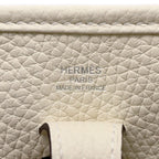 Hermes Shoulder Bag Evelyne 3 23 Cream Silver Taurillon Clemence — view 5