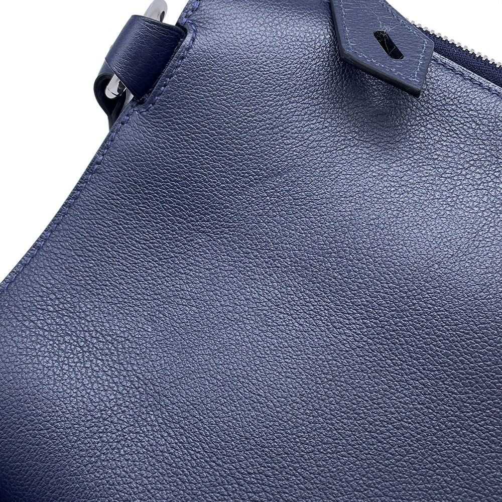 Hermes Shoulder Bag Bolitle Blue Navy Silver Bague Rain Clutch — view 6