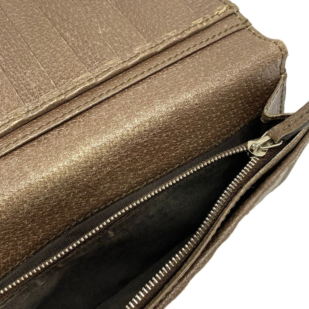 Gucci Wallet GG Supreme Tian Dark Brown Beige Multi — view 5