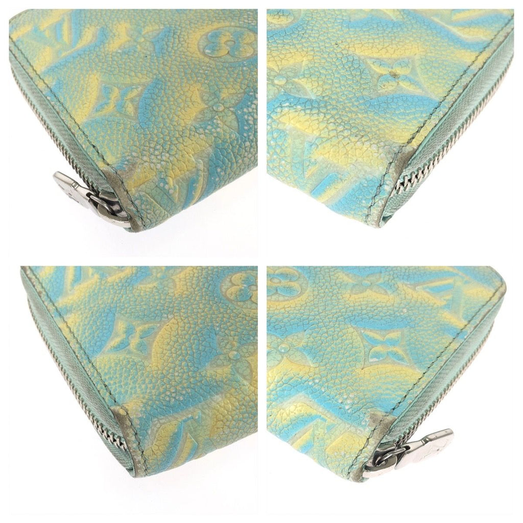 Louis Vuitton Monogram Empreinte Summer Star Blue Yellow Leather Zip Around — view 3