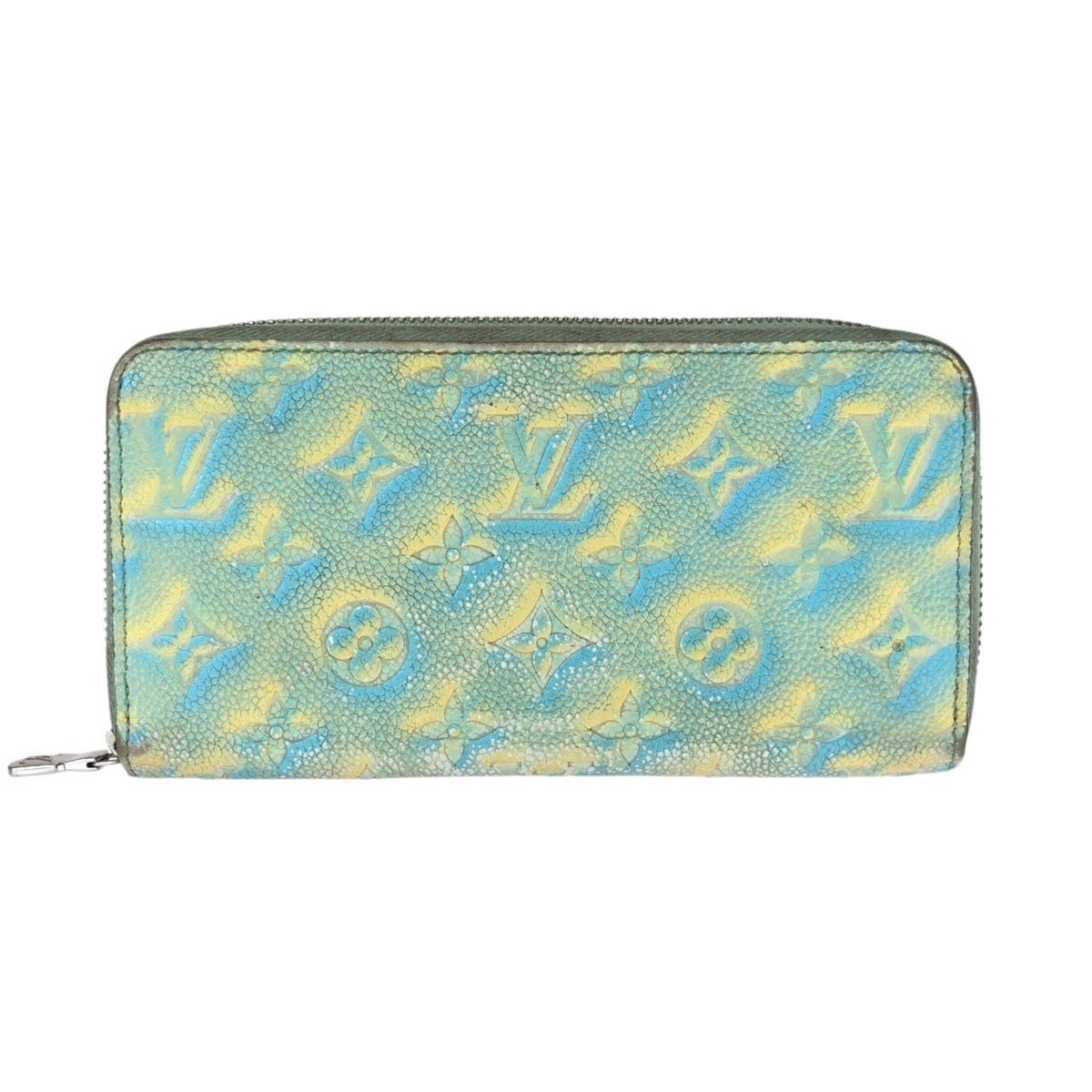 Louis Vuitton Monogram Empreinte Summer Star Blue Yellow Leather Zip Around