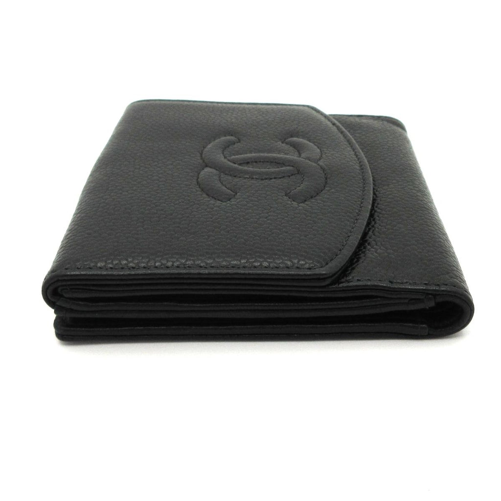 Chanel Snap Wallet Black CC Logo — view 8