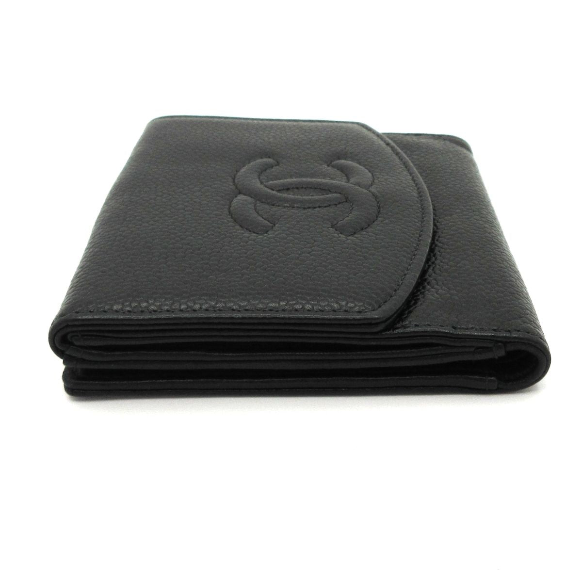 Chanel Snap Wallet Black CC Logo — view 8