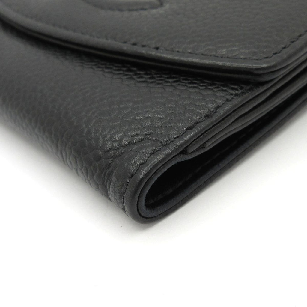 Chanel Snap Wallet Black CC Logo — view 6