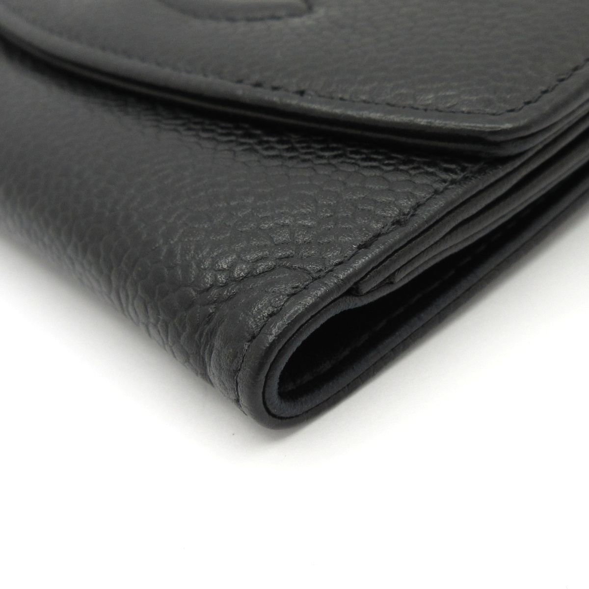 Chanel Snap Wallet Black CC Logo — view 6
