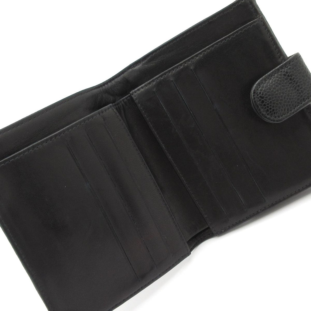 Chanel Snap Wallet Black CC Logo — view 3