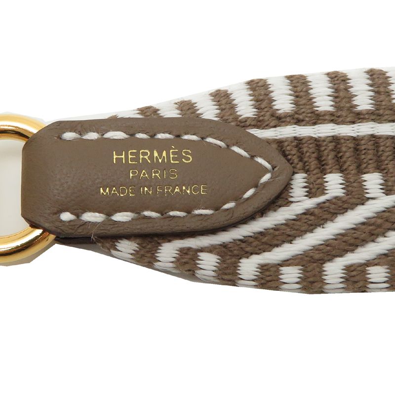 Hermes Shoulder Strap Bag Straps Gray — view 5
