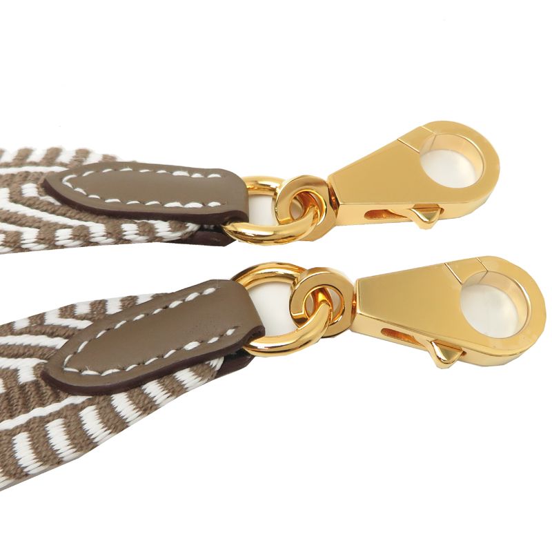 Hermes Shoulder Strap Bag Straps Gray — view 4