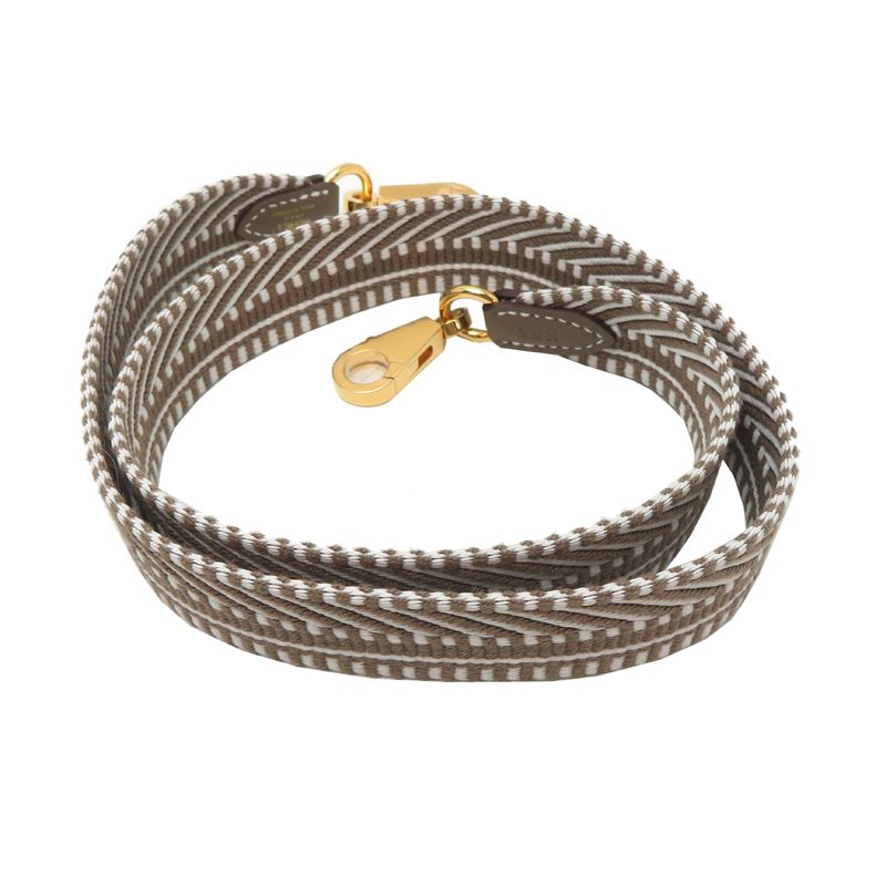 Hermes Shoulder Strap Bag Straps Gray — view 2