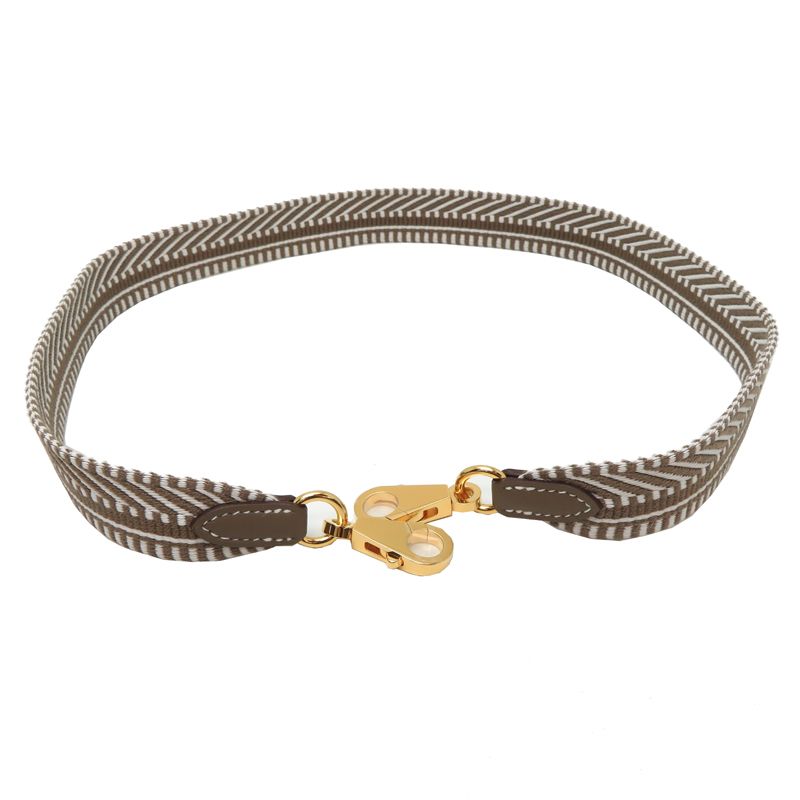 Hermes Shoulder Strap Bag Straps Gray — view 3